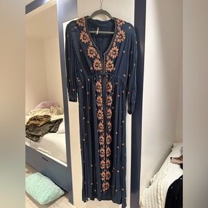 Free People Fable Embroidered Dress